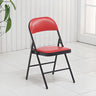 Black Modern Foldable Armless Metal Task Office Chair Image - 6