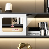 Black Modern Illuminated Vertical Wood Display Bookcase Image - 8