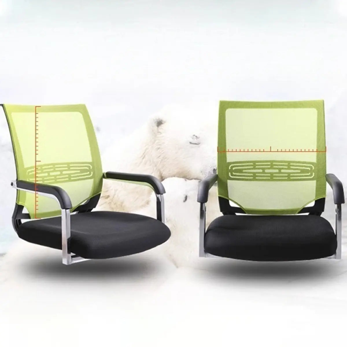 Black Modern Mesh Back Metal Frame Office Arm Chair Image - 11