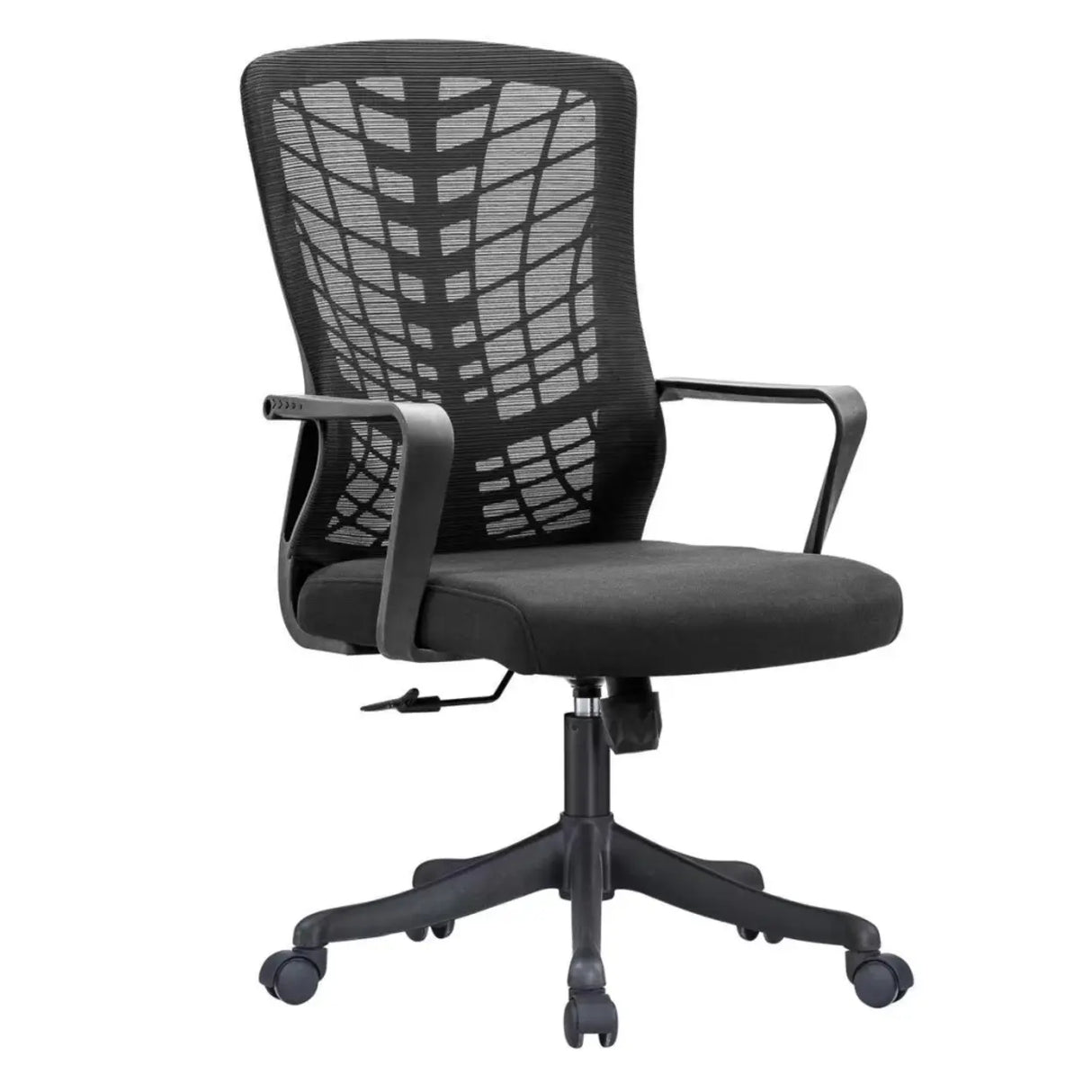 Black Modern Mesh Mid-Back Ergonomic Task Office Chair Image - 10