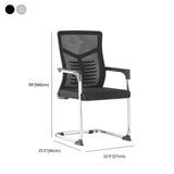 Black Modern Mesh Mid-Back Ergonomic Task Office Chair #size