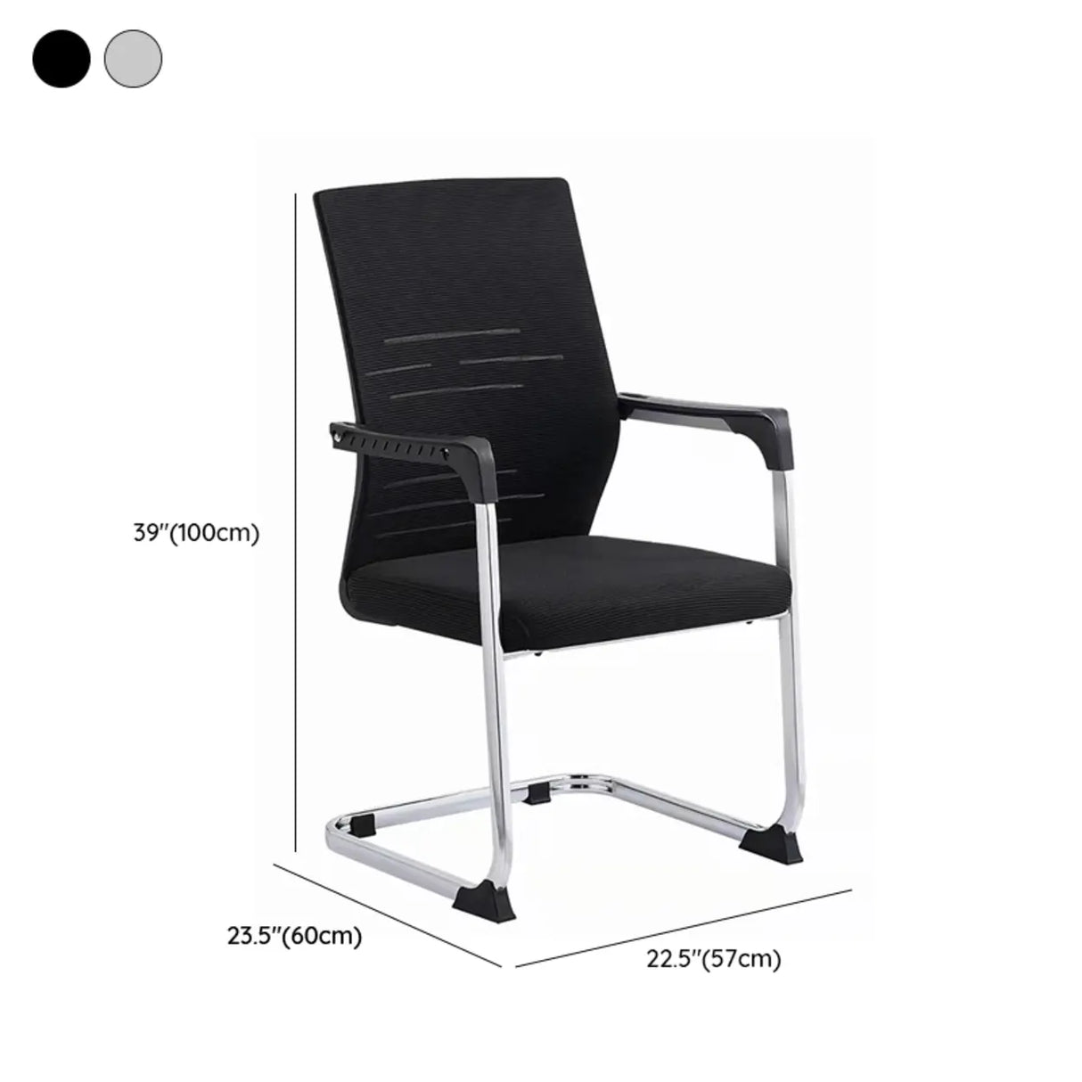 Black Modern Mesh Mid-Back Ergonomic Task Office Chair Image - 20