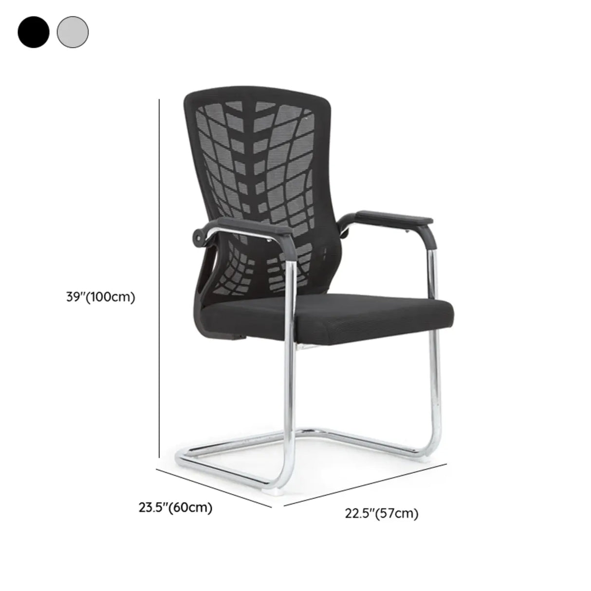 Black Modern Mesh Mid-Back Ergonomic Task Office Chair Image - 21