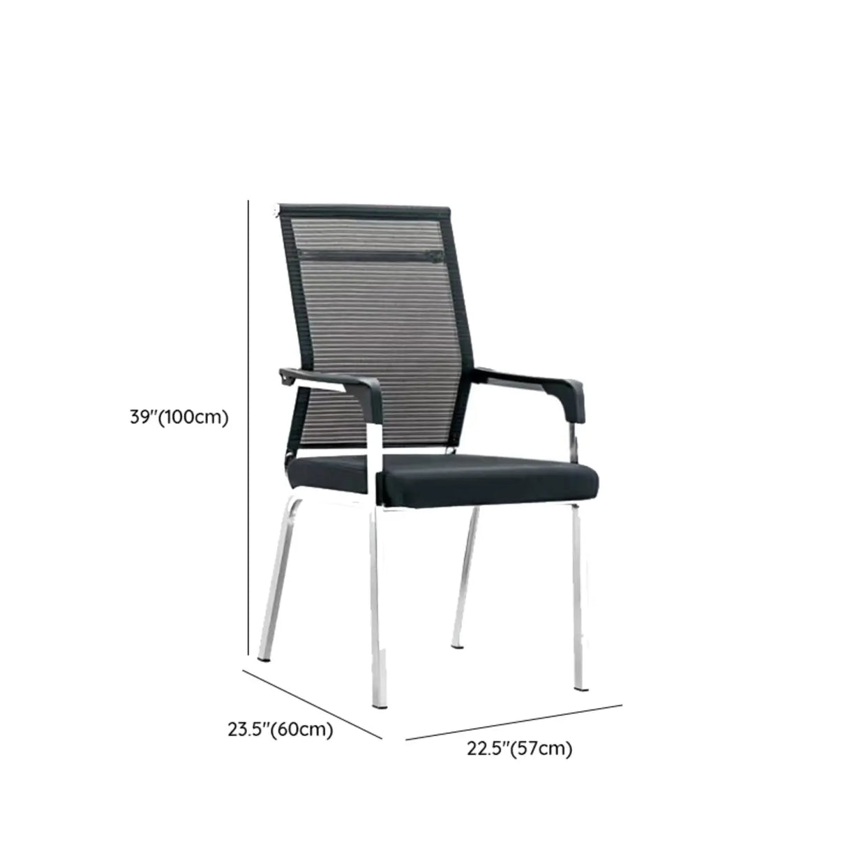 Black Modern Mesh Mid-Back Ergonomic Task Office Chair Image - 23