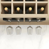 Black Modern Metal Hanging Wine Glass Rack Stemware Holder Image - 10