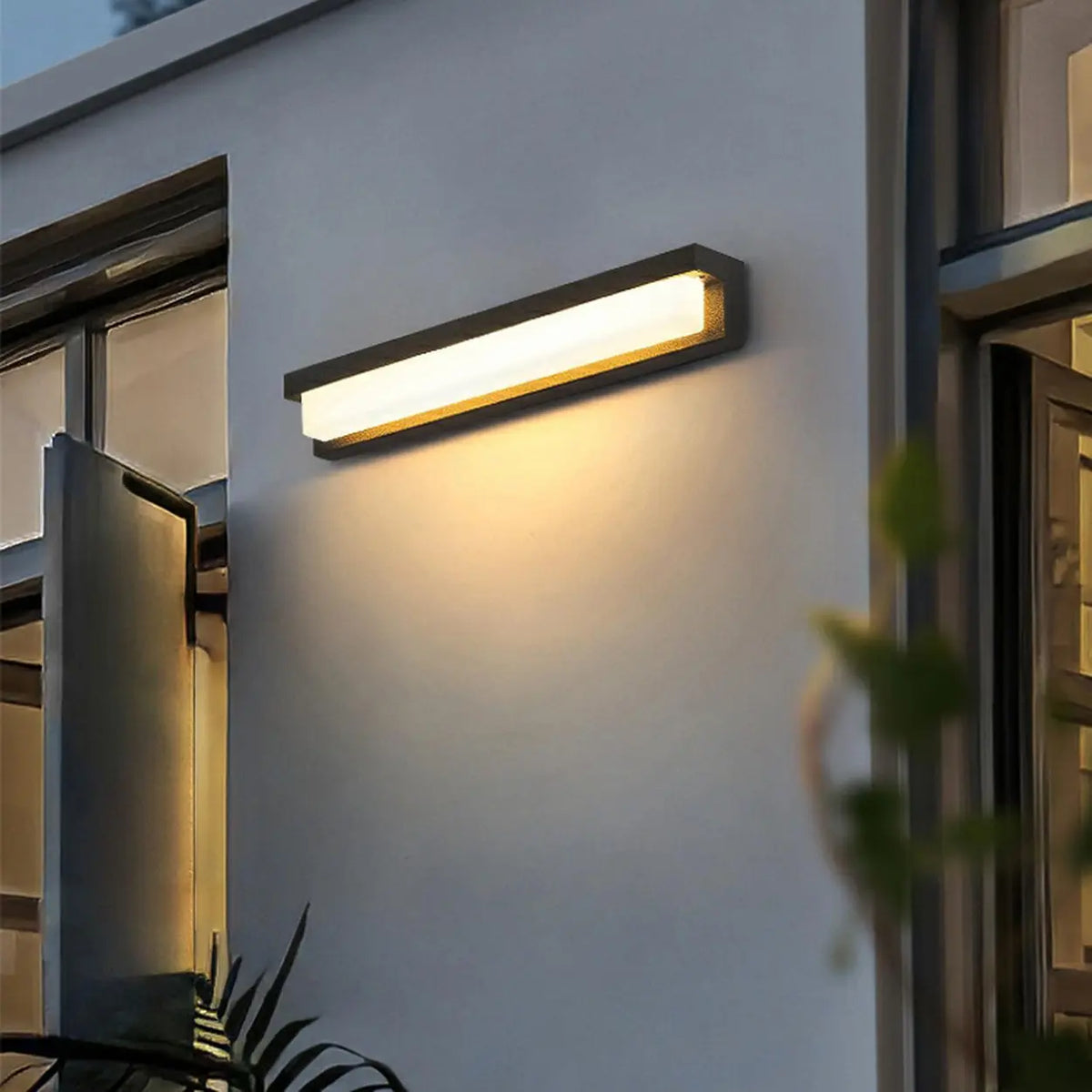 Black Modern Rectangular LED External Wall Lights – Homebaa