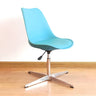Black Modern Swivel Armless Metal Base Office Chair Image - 15