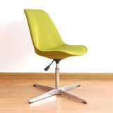 Black Modern Swivel Armless Metal Base Office Chair Image - 22