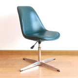 Black Modern Swivel Armless Metal Base Office Chair Image - 28