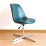 Black Modern Swivel Armless Metal Base Office Chair Image - 28