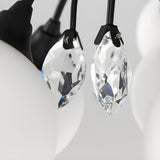 Black Multi-Globe Glass Semi-Flush Mount Ceiling Light Image - 11