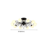 Black Multi-Globe Glass Semi-Flush Mount Ceiling Light Image - 13