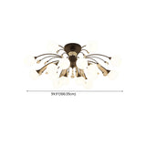 Black Multi-Globe Glass Semi-Flush Mount Ceiling Light Image - 14