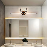 Black Nordic Creative Antler Shape Iron Vanity Light Image - 13
