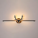 Black Nordic Creative Antler Shape Iron Vanity Light Image - 6