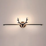 Black Nordic Creative Antler Shape Iron Vanity Light Image - 7
