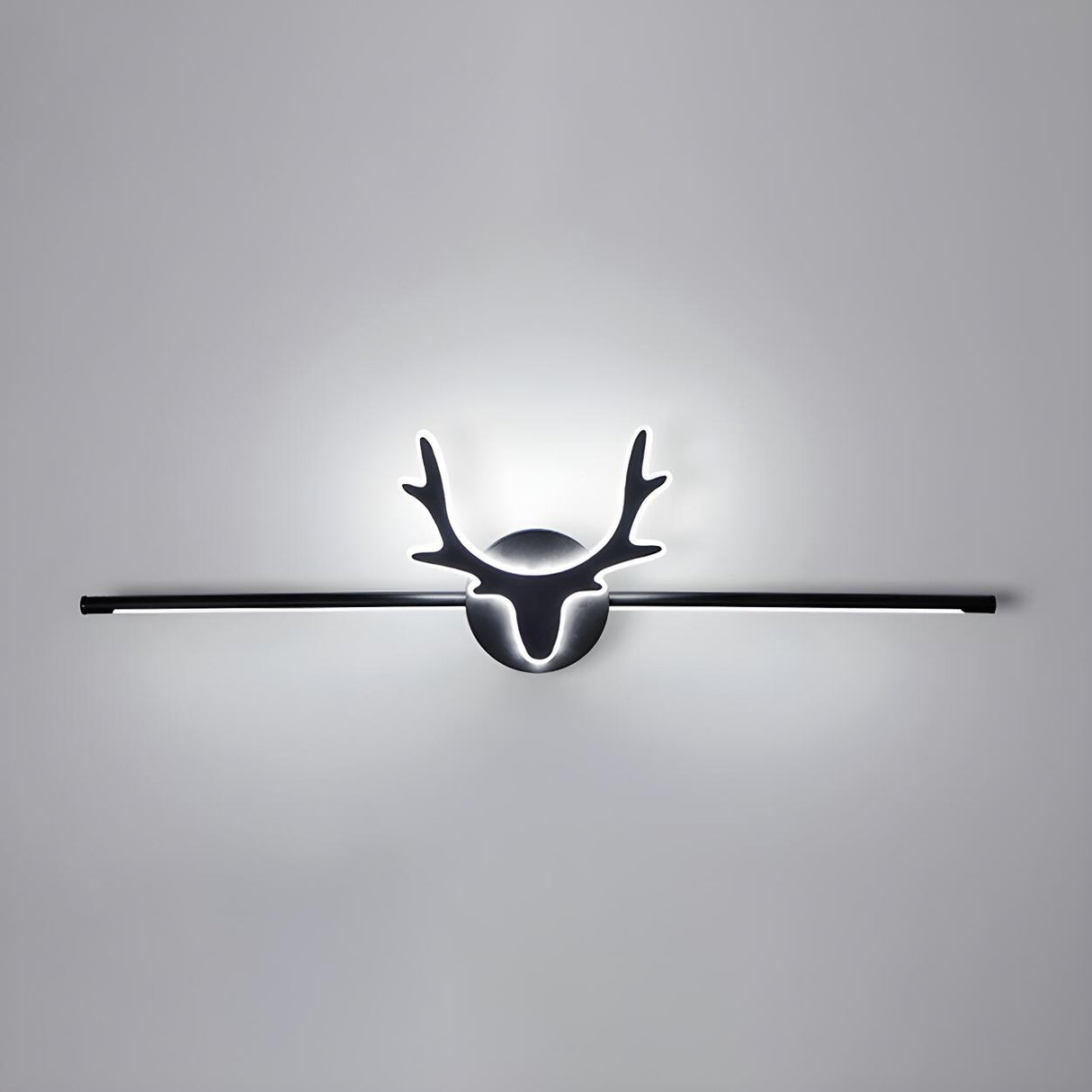 Black Nordic Creative Antler Shape Iron Vanity Light Image - 8