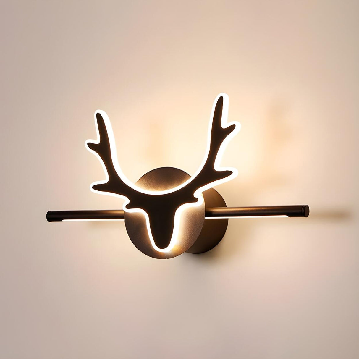 Black Nordic Creative Antler Shape Iron Vanity Light Image - 9