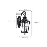 Black Outdoor Lantern Waterproof LED Wall Sconce Image - 12