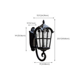 Black Outdoor Lantern Waterproof LED Wall Sconce Image - 13