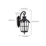 Black Outdoor Lantern Waterproof LED Wall Sconce Image - 14