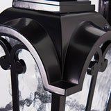 Black Outdoor Lantern Waterproof LED Wall Sconce Image - 8