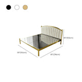 Black Queen Arch Metal Comfort Headboard Panel Bed Image - 12