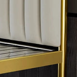 Black Queen Arch Metal Comfort Headboard Panel Bed Image - 8