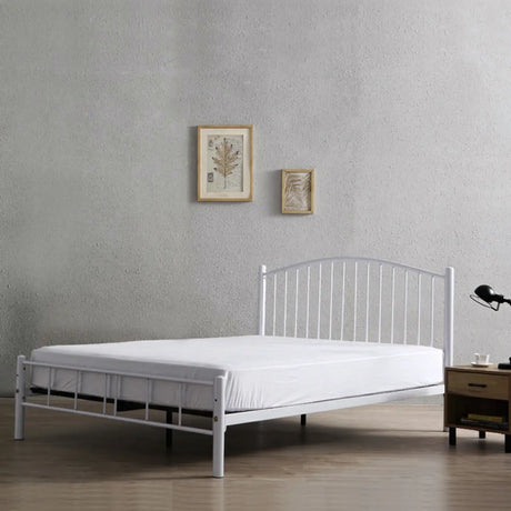 Black Queen Arched Metal Easy Assembly Open-Frame Bed Image - 2