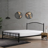 Black Queen Arched Metal Easy Assembly Open-Frame Bed Image - 4