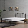 Black Queen Arched Metal Easy Assembly Open-Frame Bed Image - 4