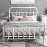 Black Queen Modern Metal Headboard and Footboard Bed Image - 4