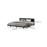 Black Queen Modern Wooden Low Clearance Headboard Bed Image - 12