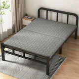Black Queen Platform Metal Slat Bed with Headboard Image - 1