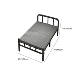 Black Queen Platform Metal Slat Bed with Headboard Image - 19