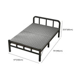 Black Queen Platform Metal Slat Bed with Headboard Image - 21