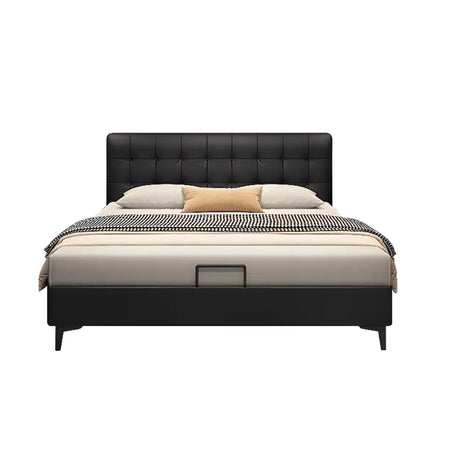 Black Queen Sponge Upholstered Storage Included Bed Image - 2