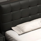 Black Queen Sponge Upholstered Storage Included Bed Image - 5