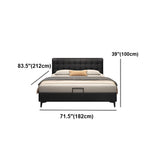 Black Queen Sponge Upholstered Storage Included Bed Image - 8