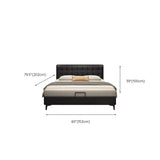 Black Queen Upholstered Headboard Storage Included Bed Image - 20
