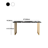 Black Rectangle Marble Tall Bar Table Bistro Stand Image - 21