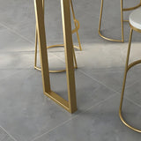 Black Rectangle Marble Tall Bar Table Bistro Stand Image - 8