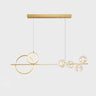 Black Ring and Bubble Adjustable Modern Island Light Image - 7