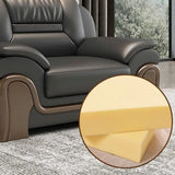 Black Scratch Resistant Faux Leather Reception Sofa Image - 13