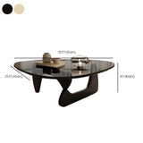 Black Scratch Resistant Glass Triangle Coffee Table Image - 12