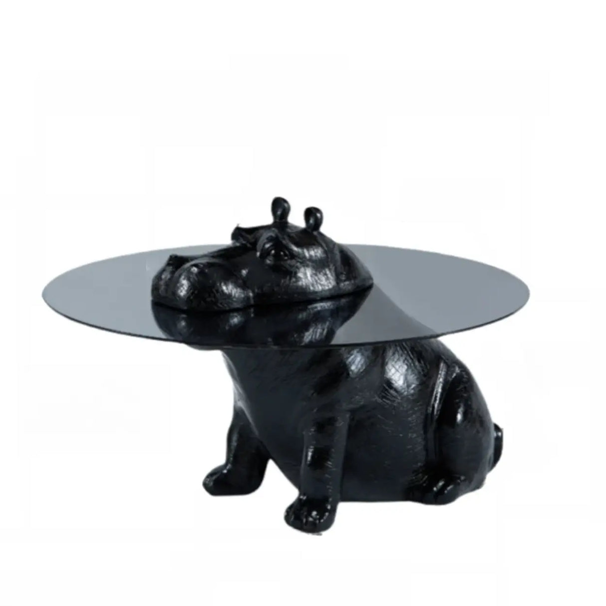 Black Scratch Resistant Glass Triangle Coffee Table Image - 6