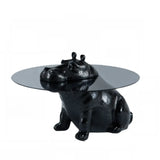 Black Scratch Resistant Glass Triangle Coffee Table Image - 6