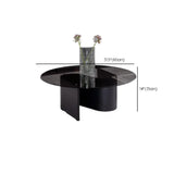 Black Scratch Resistant Glass Triangle Coffee Table #size
