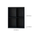 Black Simple Closed Multifunctional Wood Wide Bookcase #size