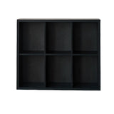 Black Simple Closed Multifunctional Wood Wide Bookcase Image - 3